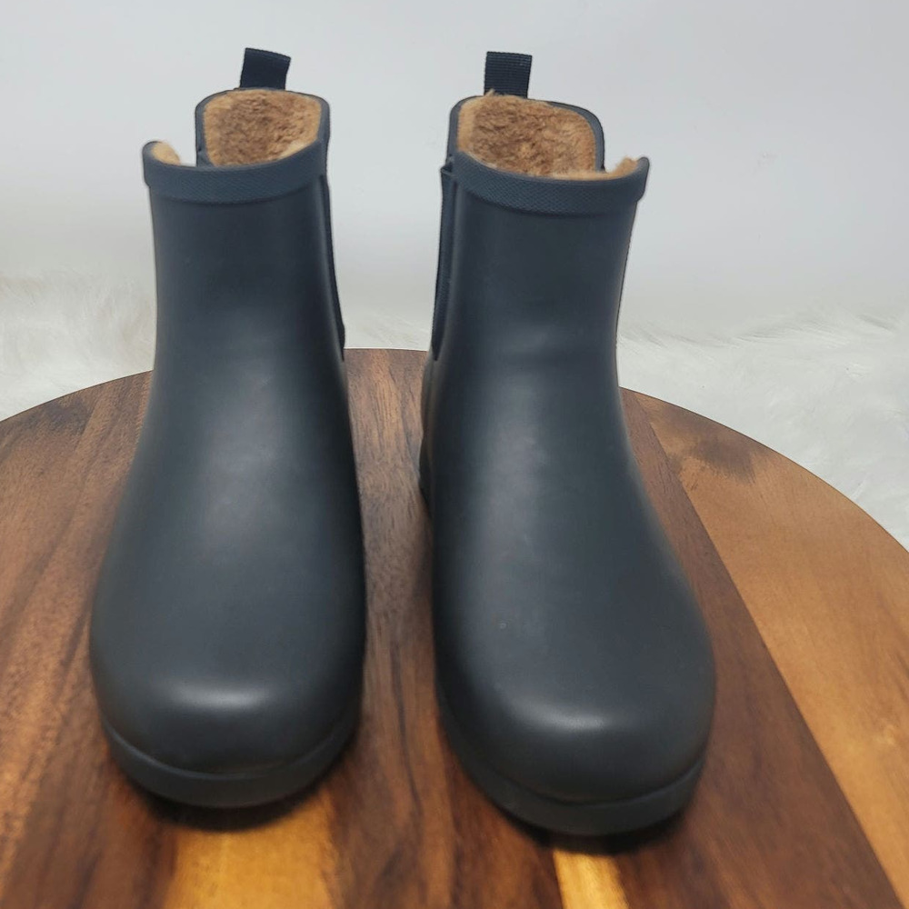 Chooka Plush Waterproof Bainbridge Chelsea Black Ankle Boot 8